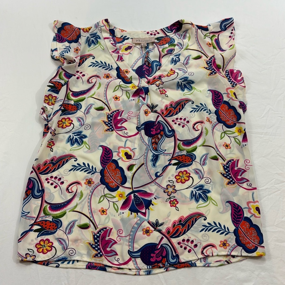 236. Women’s philosophy light flower‎ blouse (S)